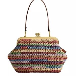 COACH Kisslock Medium Multi Straw Frame Bag 27